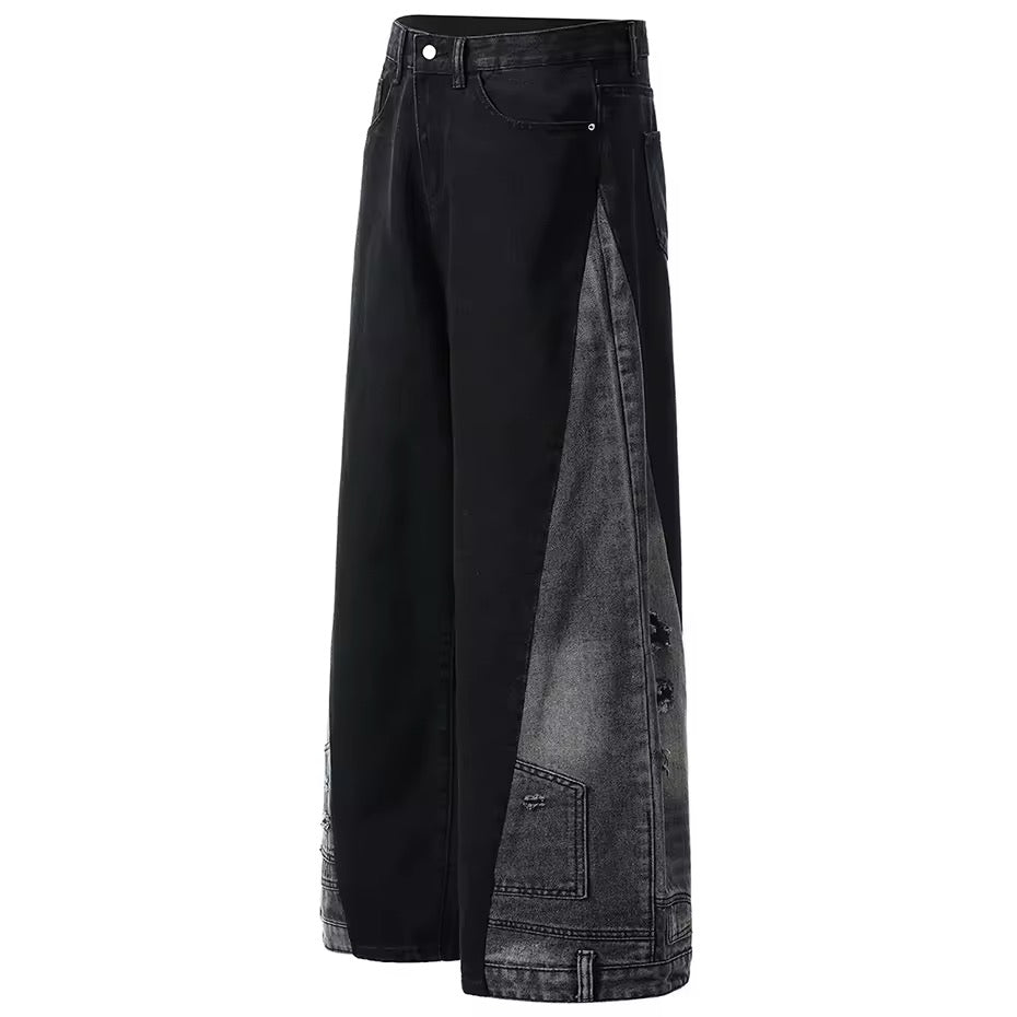 Black gray jeans