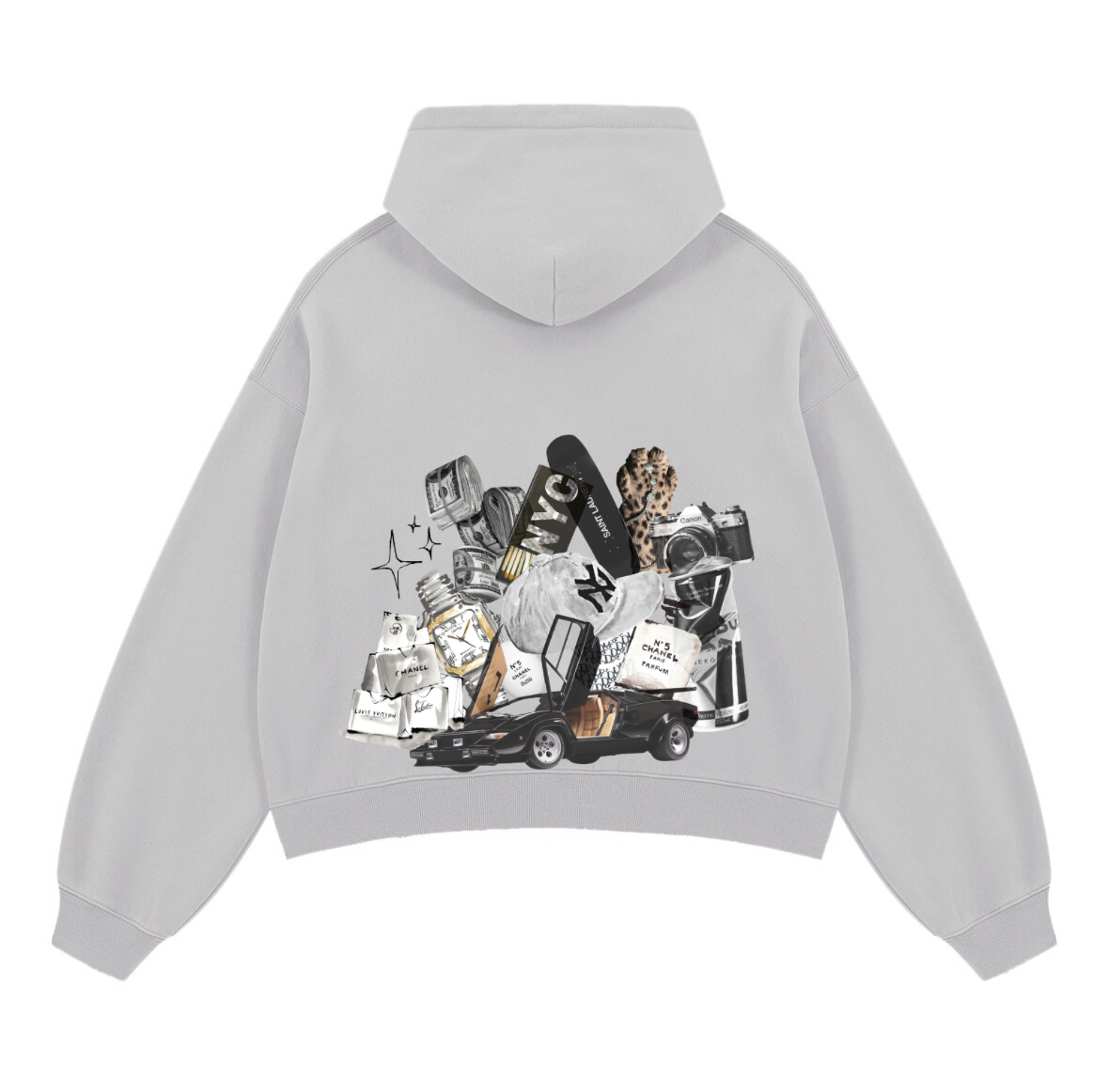 Black Edit Boxy Hoodie