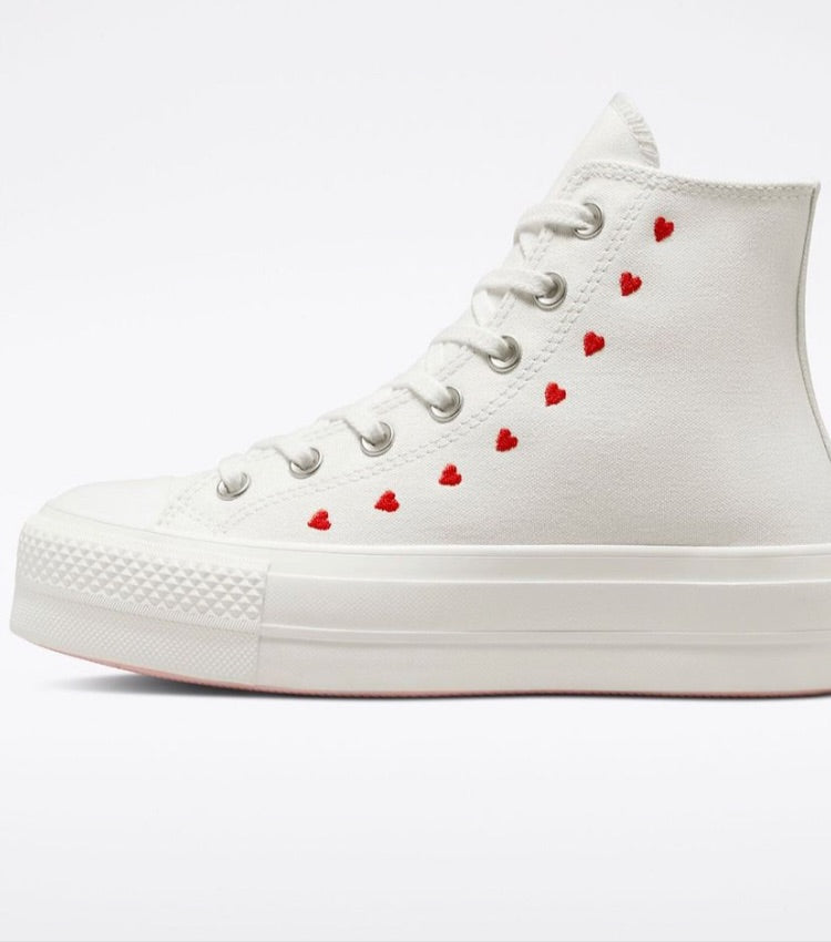 Converse Embroidered Hearts