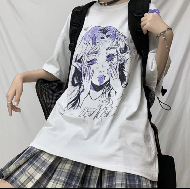 Harajuku Cartoon Short Sleeves T-shirts