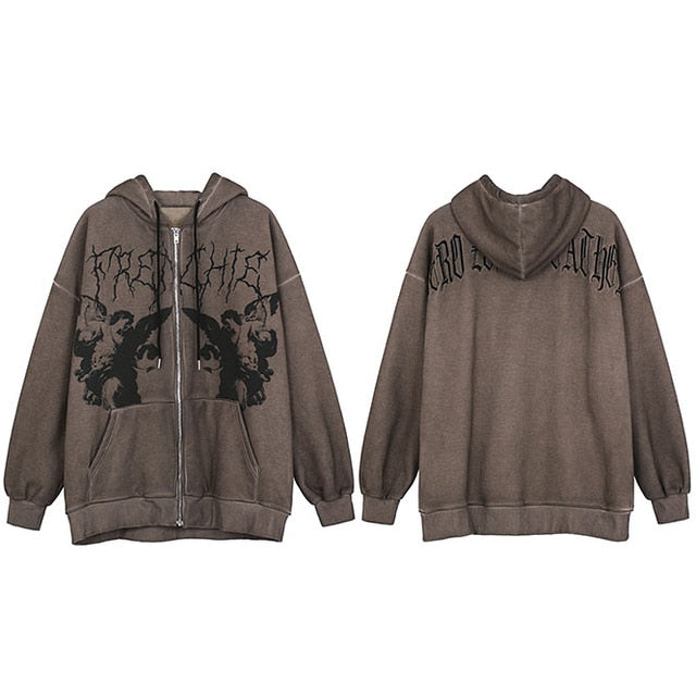 Harajuku Dark Angel Hooded Jacket