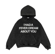 Text-printed hoodie