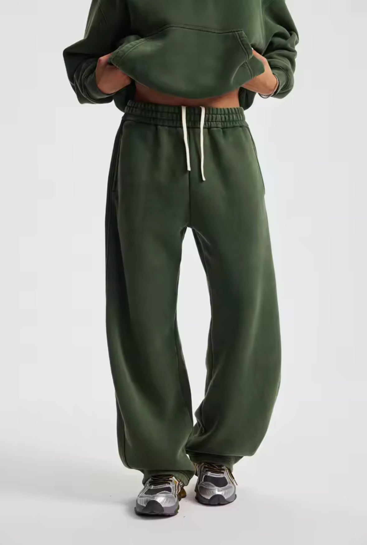 Washed Green Pants