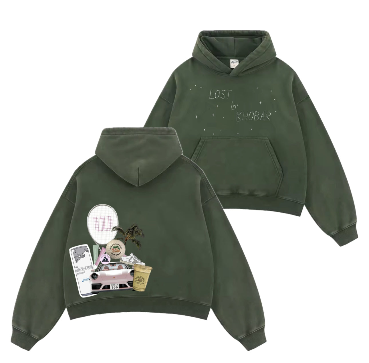 Lost In khobar Boxy Hoodie