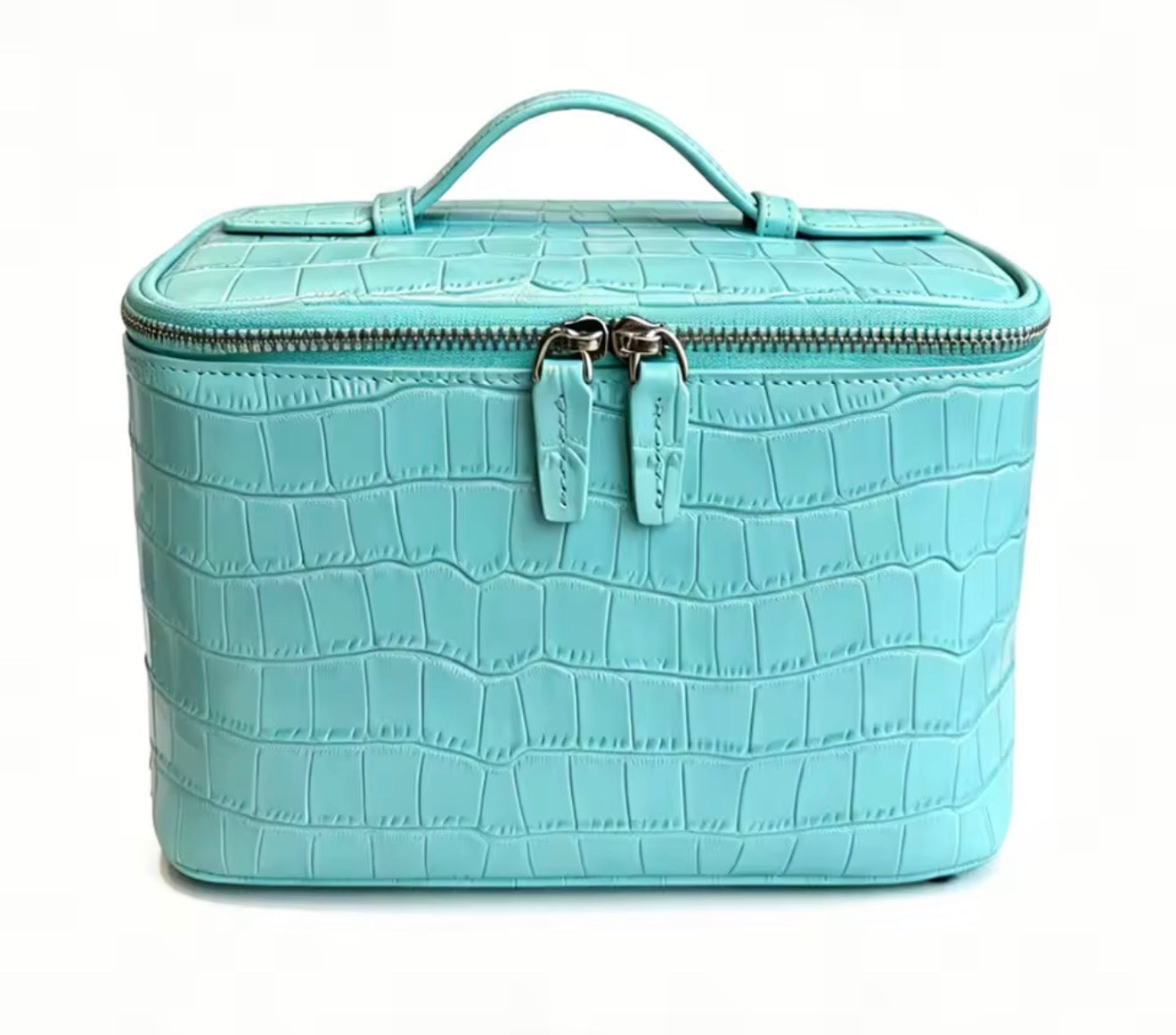 Lake blue makeup bag