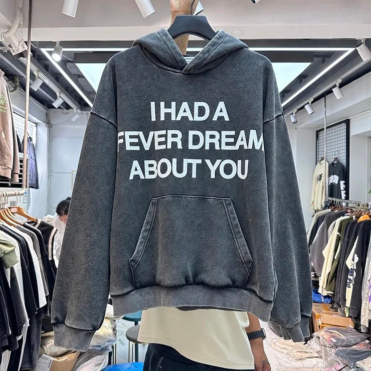 Text-printed hoodie