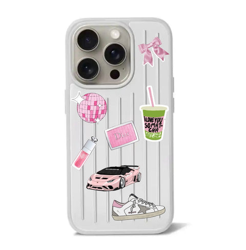 Pink Pink case & stickers