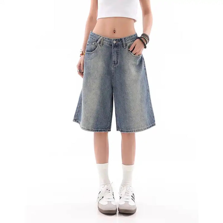 High waist Jorts