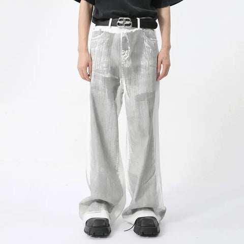 White baggy pants