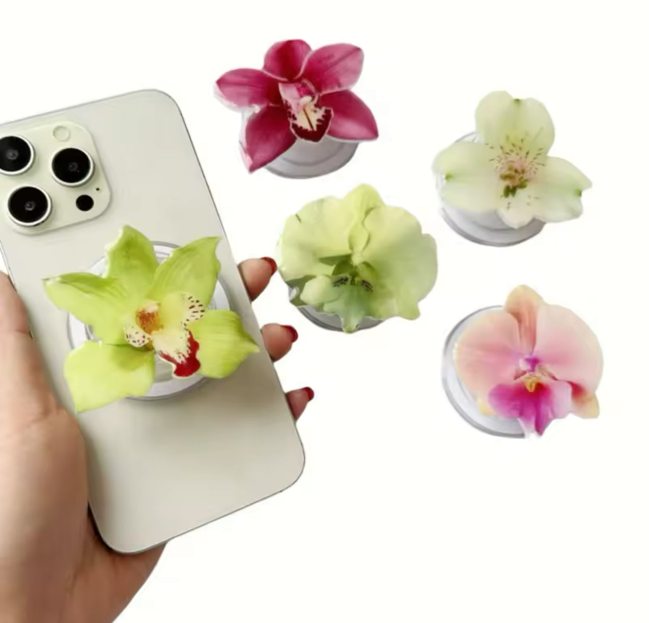 Flower phone holder