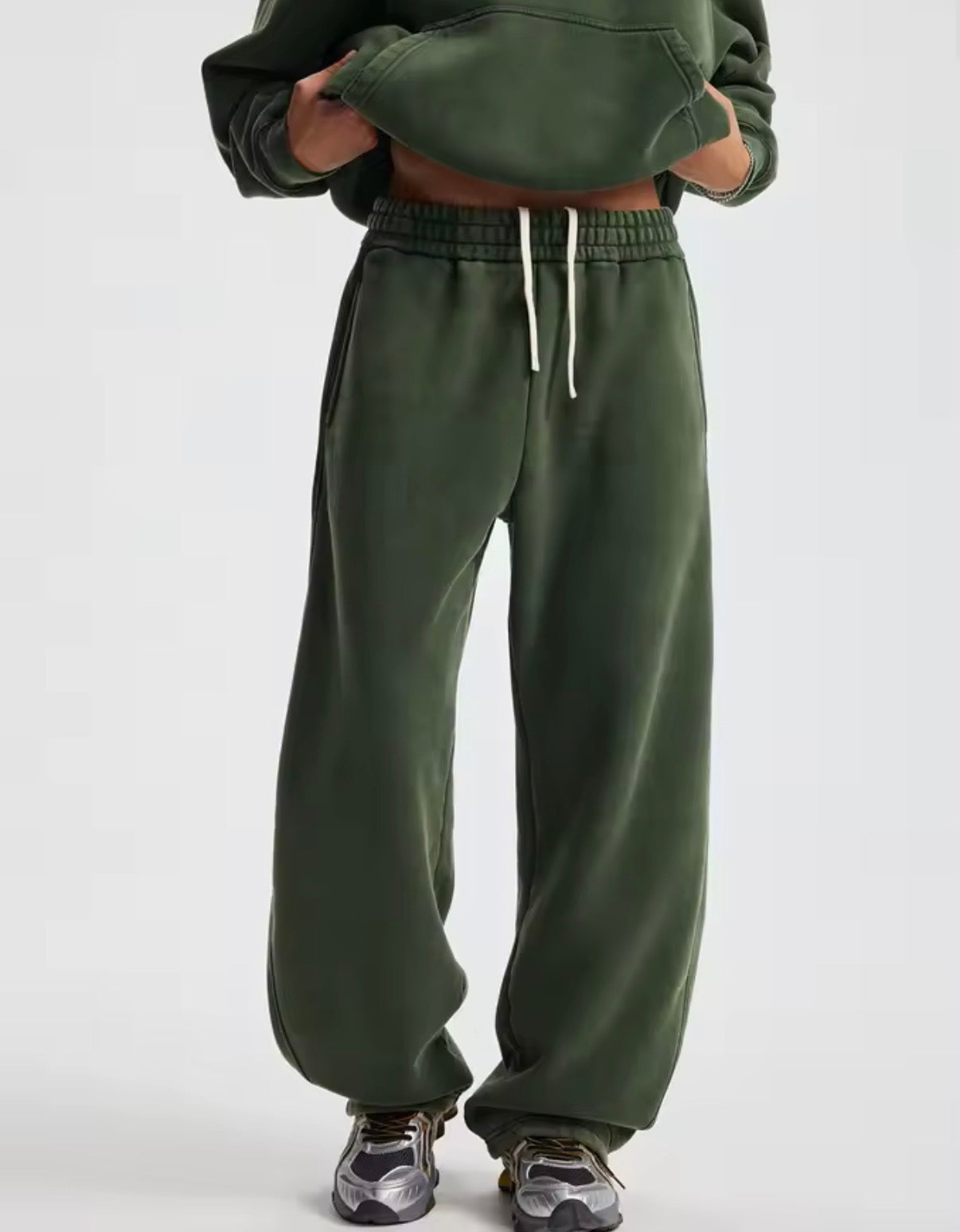 Washed Green Pants