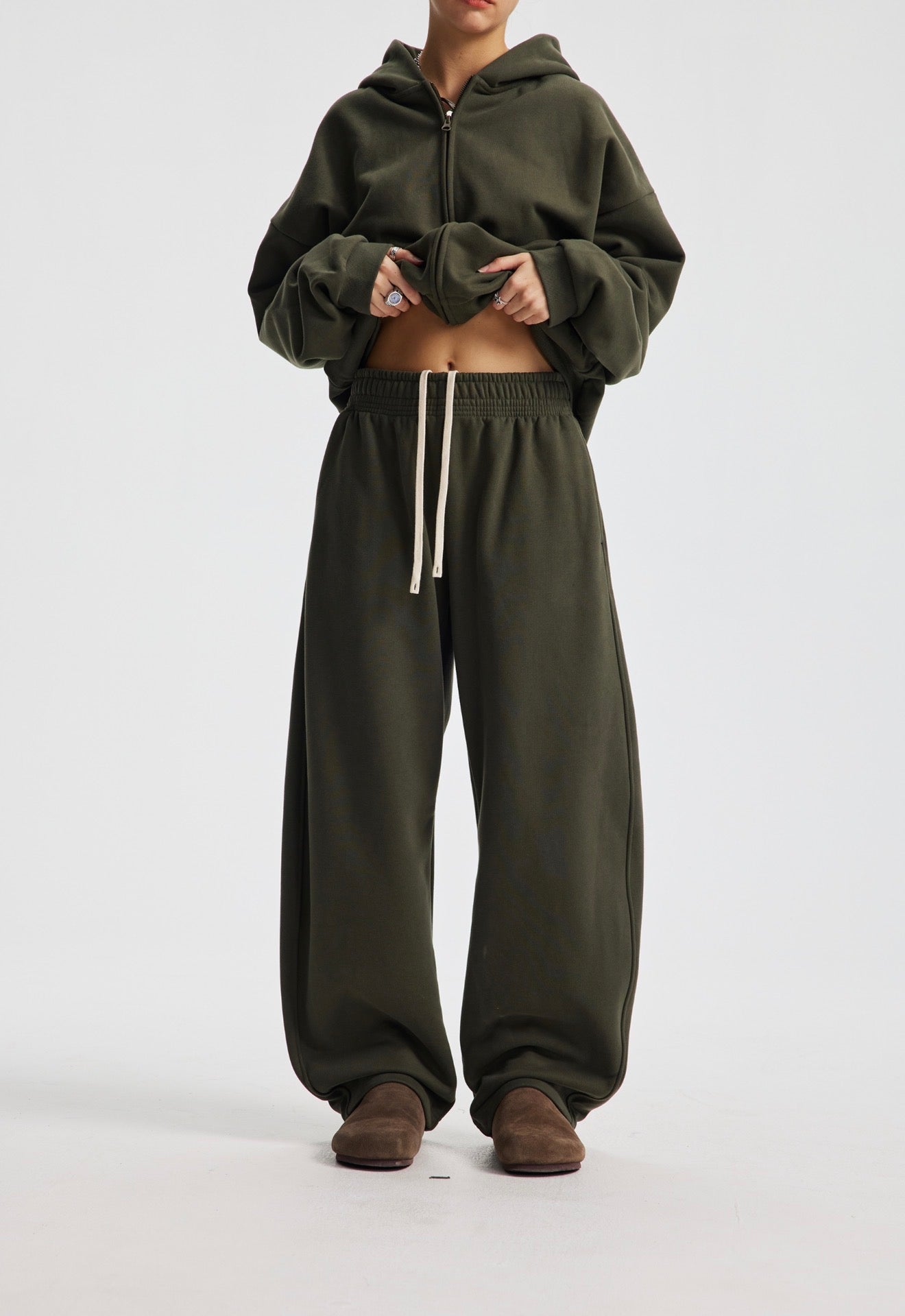 Washed Green Pants
