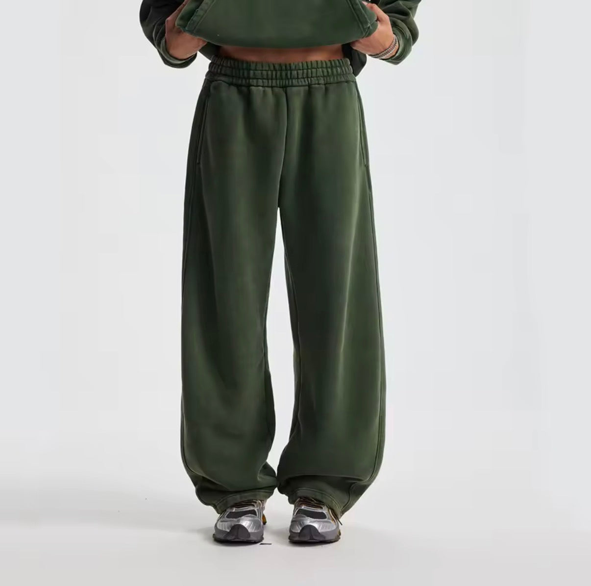 Washed Green Pants