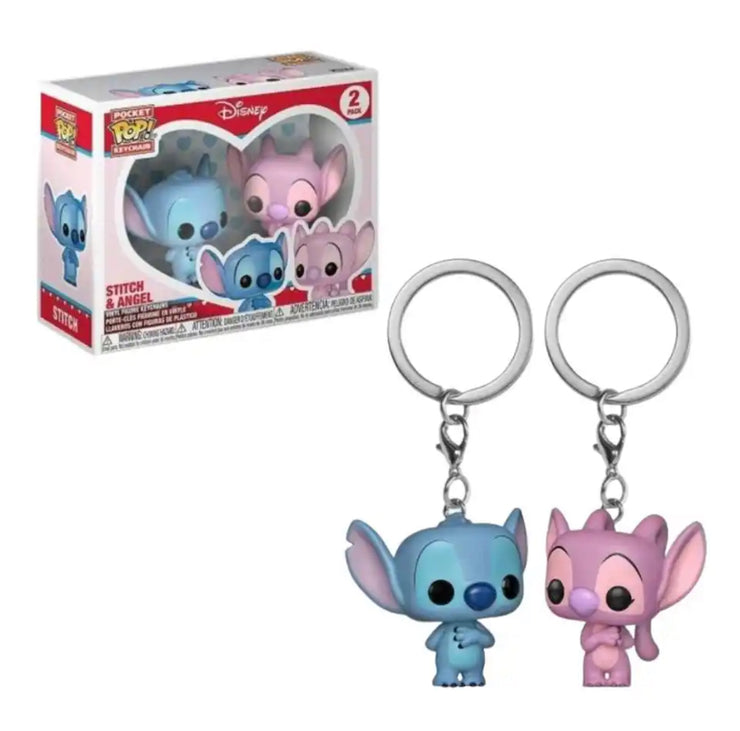 Stitch & angel keychains