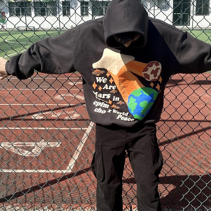 Mars and Earth hoodie