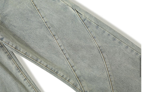 Patch Work Straight Jeans