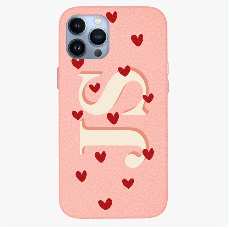 Heart Custom Leather Cover Iphone Case