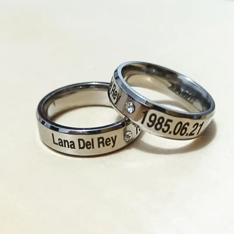 2pcs Matching Lana Del Rey rings