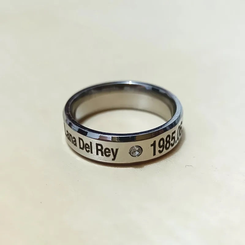 2pcs Matching Lana Del Rey rings