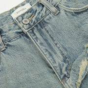 Washed Denim Pants