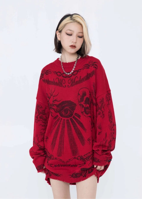 Gothic Skull Sweater