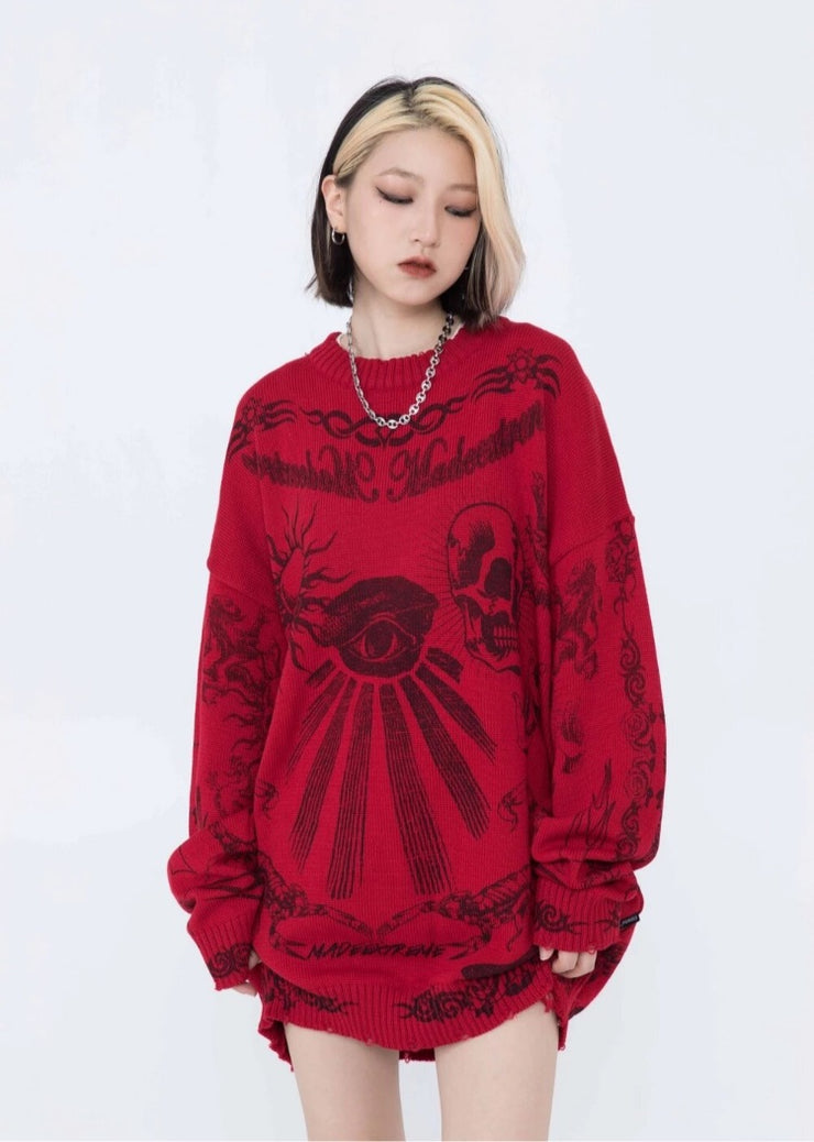 Gothic Skull Sweater