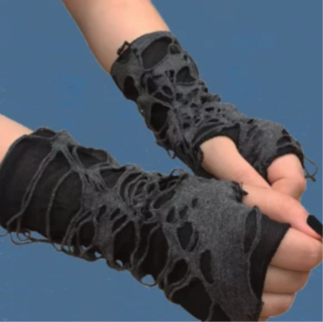 Gothic Black Long Glove