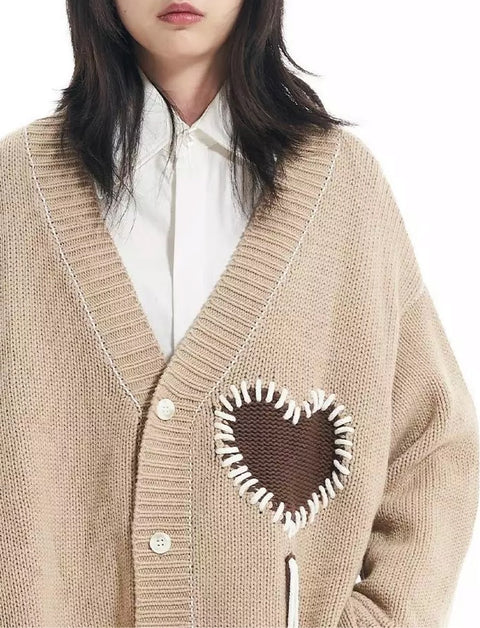 Heart Cardigan Sweater