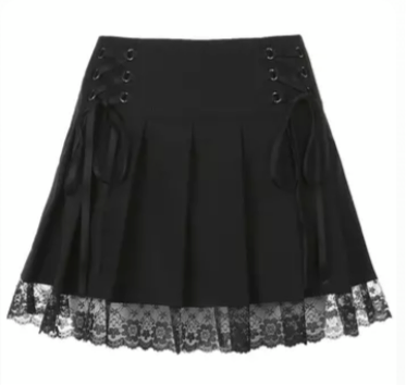 Black  Y2K Skirt