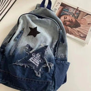 Stars Denim Backpack