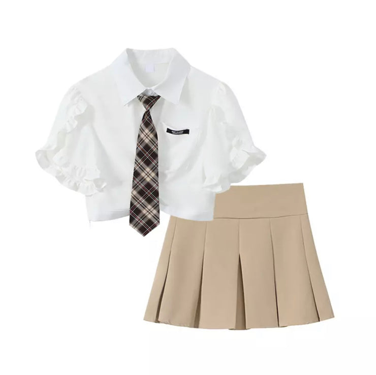 Shirt And High Waist Skirt