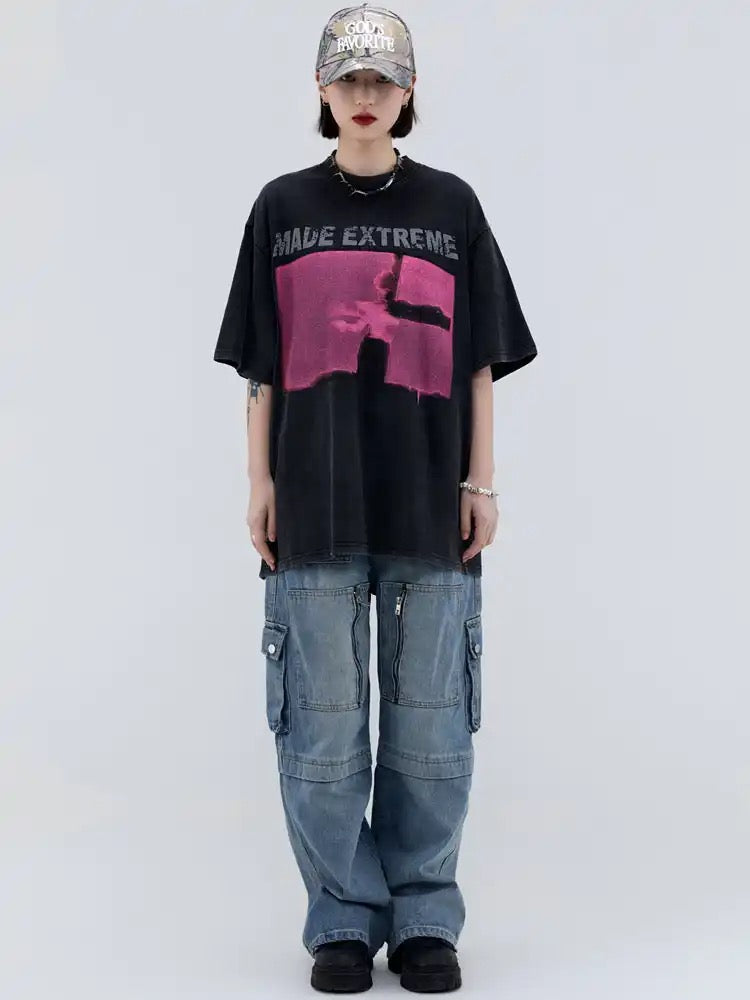 エムエーエムシー MADE EXTREME 半袖シャツ グランジ y2k sk8 MADE EXTREME T-shirt – Jeunesstore