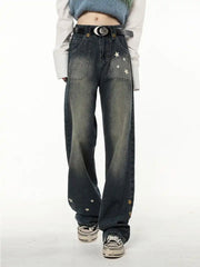 Stars Loose Denim Pants