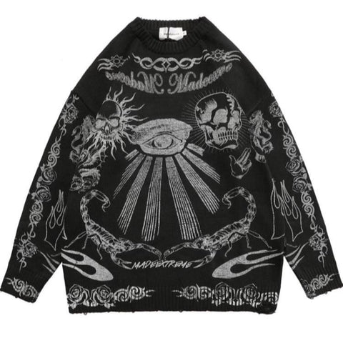 Gothic Skull Sweater