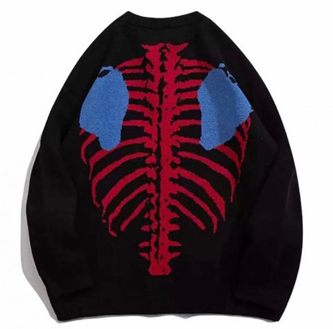 Skeleton Bone Knitted Pullover