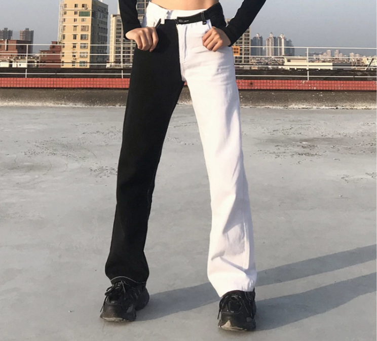 Streetwear Patchwork y2k Denim Jeans