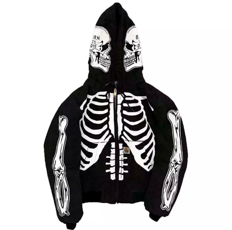 Skull Painted Streetwear Thin Jacket