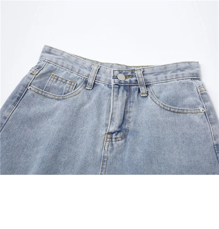 Jeans Shorts Heart Print