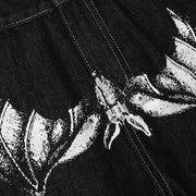 Bat Print jeans