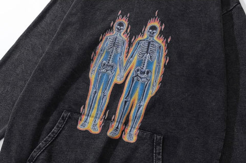 Flame Skeleton Hoodie