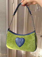 Vintage Green Velvet bag