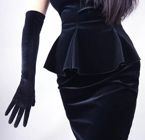 Long Black Gloves