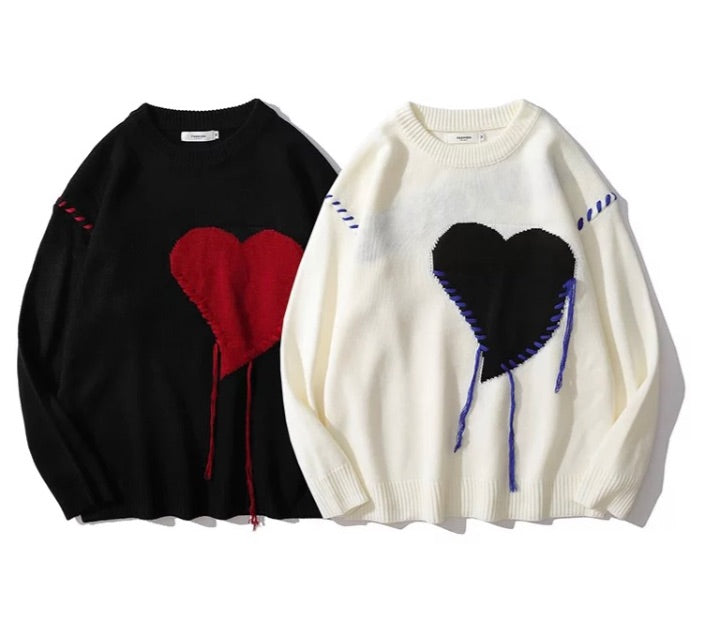 Harajuku Knitted Heart Knitwear