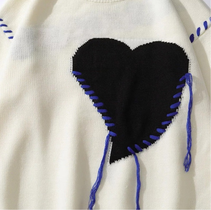 Harajuku Knitted Heart Knitwear