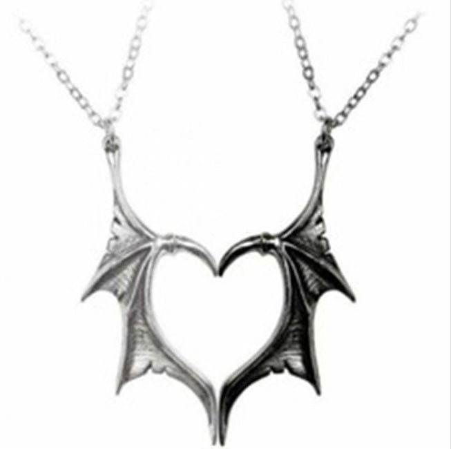 2 Punk Heart Double Necklace