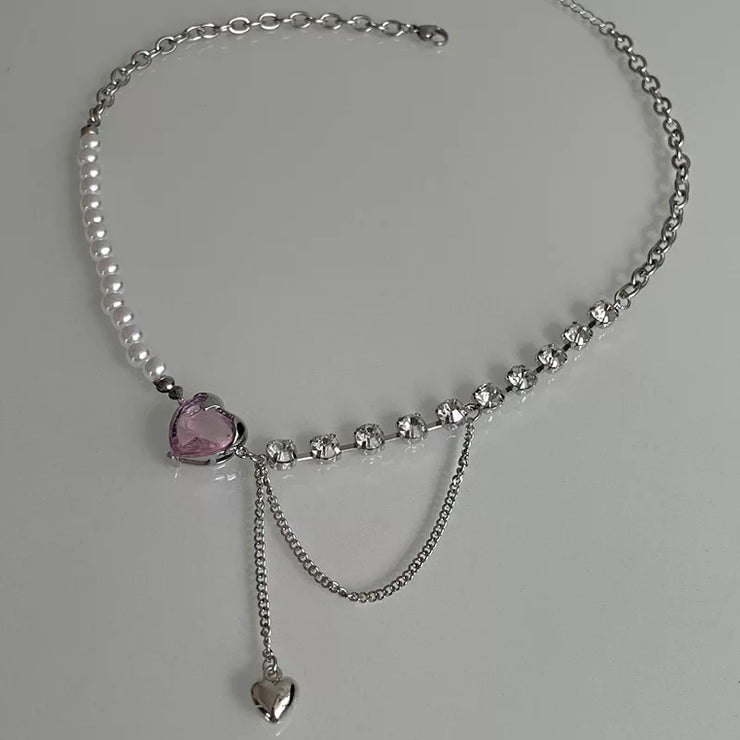 Pink heart Necklace