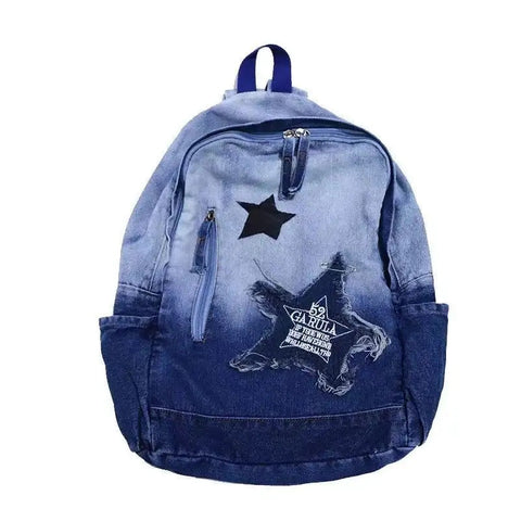 Stars Denim Backpack