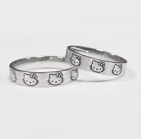 2pcs Matching Hello Kitty Rings