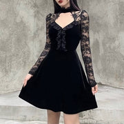 Hollow Out Black Dress