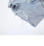 Jeans Shorts Heart Print